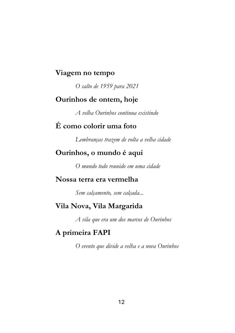 Segunda página de Nossa cidade: miniíndice